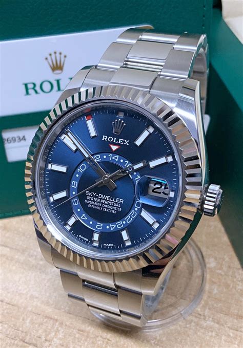 used rolex sky dweller blue|Rolex occasion sky dweller.